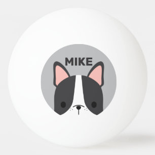 Cute French Bulldog met Persoonlijke naam Pingpongbal