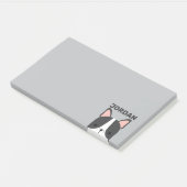 Cute French Bulldog met Persoonlijke naam Post-it® Notes (Schuin)