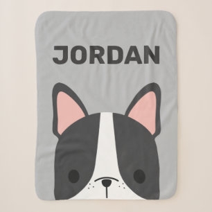 Cute French Bulldog met Persoonlijke naam Sherpa Deken