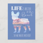 Cute French Bulldog Nieuw Adres Briefkaart (Voorkant)