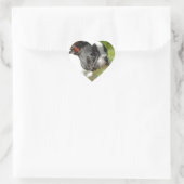 Cute French bulldog op gras Hart Sticker (Tas)