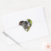 Cute French bulldog op gras Hart Sticker (Envelop)