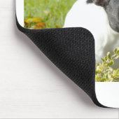 Cute French bulldog op gras Muismat (Hoek)