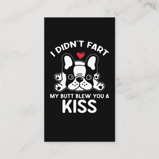 Cute French Bulldog Owner Frenchie Dog Love Visitekaartje (Voorkant)