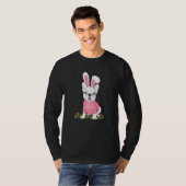 Cute French Bulldog Paashaas Ears Graphic T-shirt (Voorkant volledig)