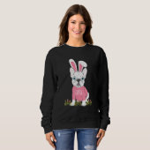Cute French Bulldog Paashaas Ears Graphic Trui (Voorkant volledig)