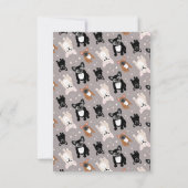 Cute French Bulldog past met Jouw naam aan Notitiekaartje (Achterkant)