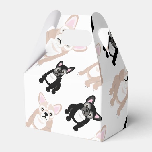Cute French Bulldog Pattern Bedankdoosjes (Achterkant)
