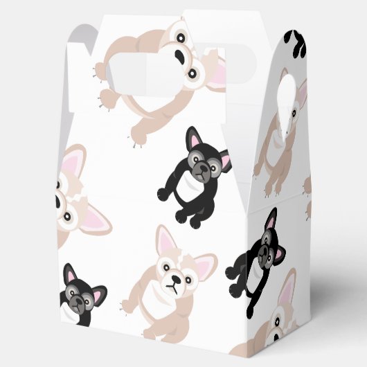 Cute French Bulldog Pattern Bedankdoosjes (Geopend)