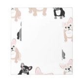 Cute French Bulldog Pattern Notitieblok (Voorkant)