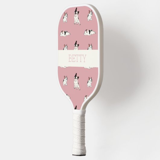 Cute French Bulldog Pattern Pickleball Paddle (Links)