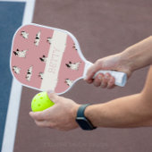 Cute French Bulldog Pattern Pickleball Paddle