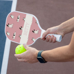 Cute French Bulldog Pattern Pickleball Paddle