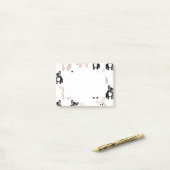 Cute French Bulldog Pattern Post-it® Notes (Op bureau)