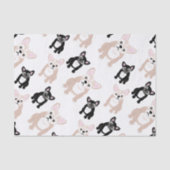 Cute French Bulldog Pattern Tissuepapier (Voorkant)