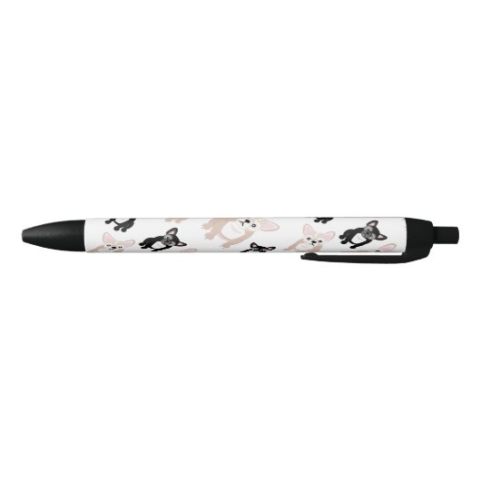Cute French Bulldog Pattern Zwarte Inkt Pen (Bodem)