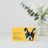 Cute French Bulldog Pet Sitting Pet Care Visitekaartje (Staand voorkant)