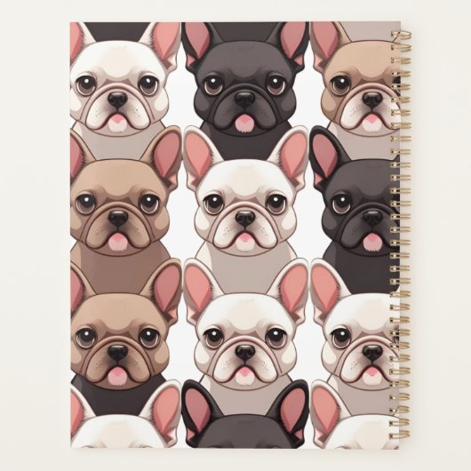 Cute French Bulldog Planner (Achterkant)