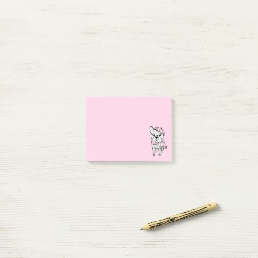 Cute French Bulldog Post-it® Notes (Op bureau)