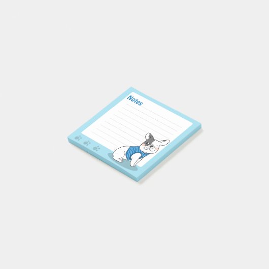 Cute French Bulldog Post-It Notes (Schuin)