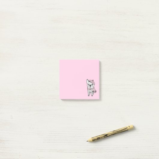 Cute French Bulldog Post-it® Notes (Op bureau)