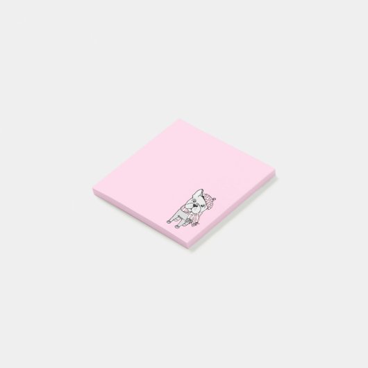 Cute French Bulldog Post-it® Notes (Schuin)