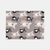 Cute French Bulldog Puppies Fleece Deken (Voorkant (Horizontaal))