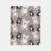 Cute French Bulldog Puppies Fleece Deken (Voorkant)