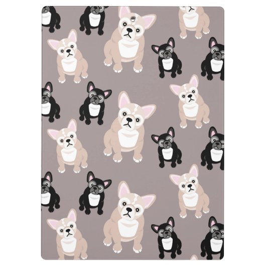 Cute French Bulldog Puppies Klembord (Achterkant)