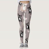 Cute French Bulldog Puppies Leggings (Voorkant)