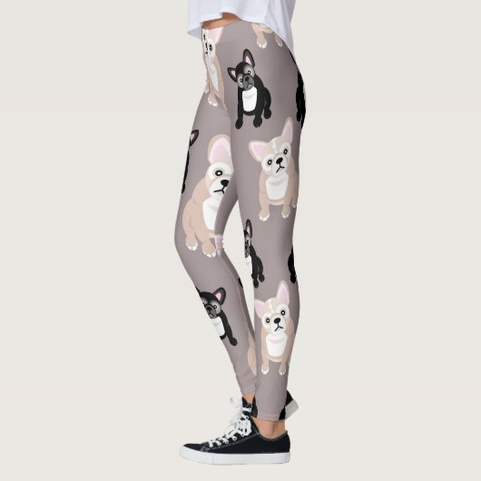 Cute French Bulldog Puppies Leggings (Links)