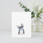 Cute French bulldog puppy briefkaart (Staand voorkant)