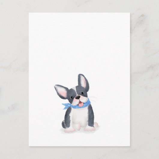 Cute French bulldog puppy briefkaart (Voorkant)