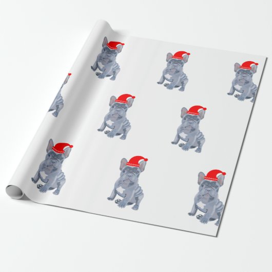 Cute French Bulldog Puppy Cadeaupapier (Uitgerold)