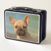 Cute French Bulldog Puppy - Funny Dog Head Foto - (Achterkant)