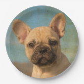 Cute French Bulldog Puppy , Happy Party Papieren Bordje (Voorkant)