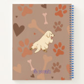 Cute French Bulldog puppy journal notebook  Notitieboek (Achterkant)