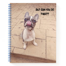 Cute French Bulldog puppy journal notebook 