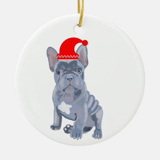 Cute French Bulldog Puppy Keramisch Ornament (Voorkant)