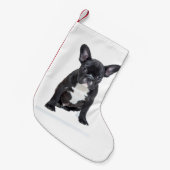 Cute French Bulldog Puppy Kleine Kerstsok (Voorkant (Hangend))