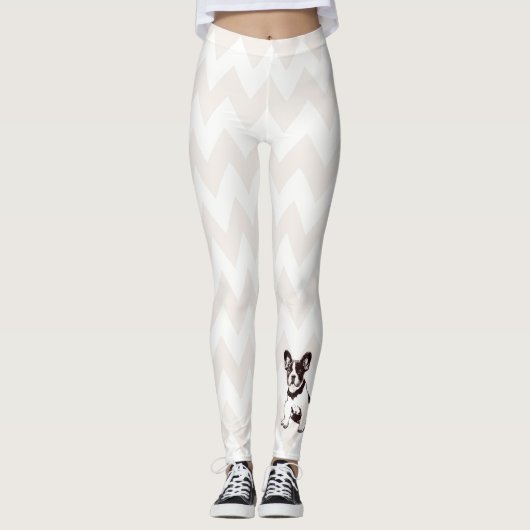 Cute French Bulldog Puppy Leggings (Voorkant)