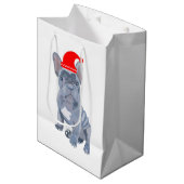 Cute French Bulldog Puppy medium Gift Bag Cadeauzakje (Voorkant Gekanteld)