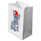Cute French Bulldog Puppy medium Gift Bag Cadeauzakje (Achterkant Gekanteld)