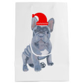 Cute French Bulldog Puppy medium Gift Bag Medium Cadeauzakje (Achterkant)