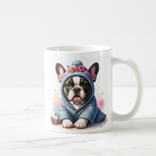 Cute French Bulldog Puppy Mug Koffiemok (Rechts)