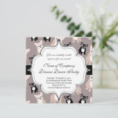 Cute French Bulldog Puppy Pattern Kaart (Staand voorkant)