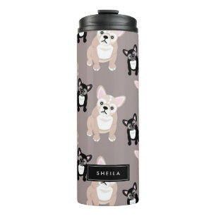Cute French Bulldog Puppy Pattern Thermosbeker