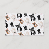 Cute French Bulldog Puppy Pattern Visitekaartje (Achterkant)