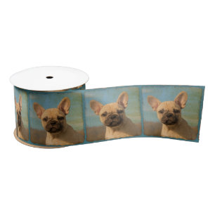 Cute French Bulldog Puppy  Portrait Foto - Satijnen Lint