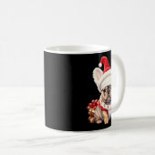 Cute French Bulldog Santa Hat Merry Christmas T Sh Koffiemok (Voorkant rechts)
